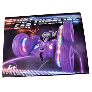 Purple Stunt Tumbling RC Car HG4-05 Remote Control LED Lights Rechargeable